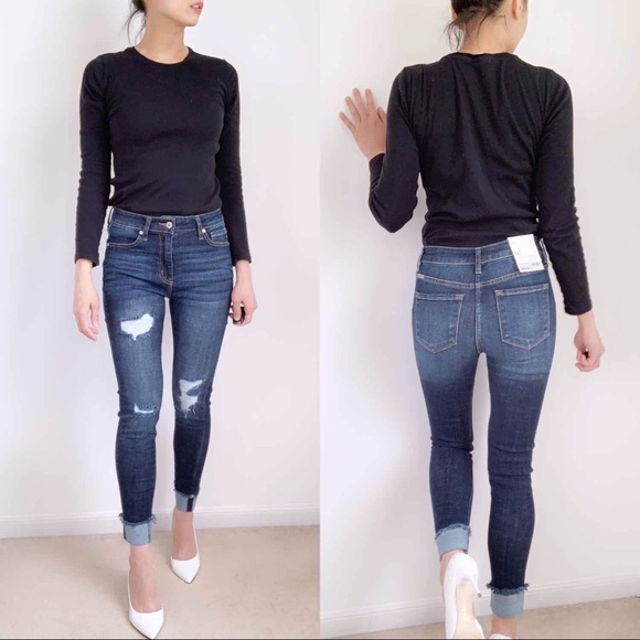 KanCan High Rise Skinny One Fold Jeans - Picture 4 of 7